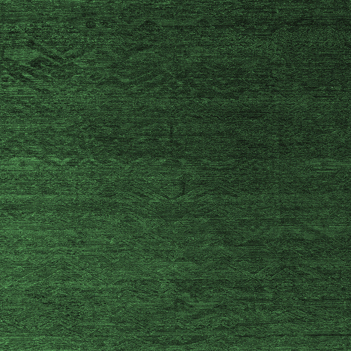 Square Machine Washable Abstract Emerald Green Modern Area Rugs, wshabs5364emgrn