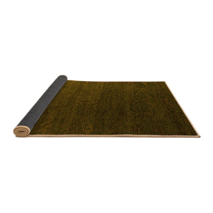 Sideview of Abstract Yellow Modern Rug, abs5364yw