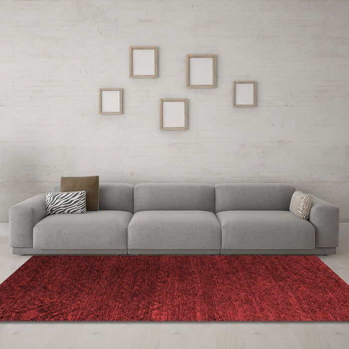Modern Red Washable Rugs