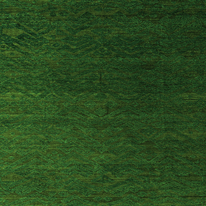 Square Machine Washable Abstract Green Modern Area Rugs, wshabs5364grn