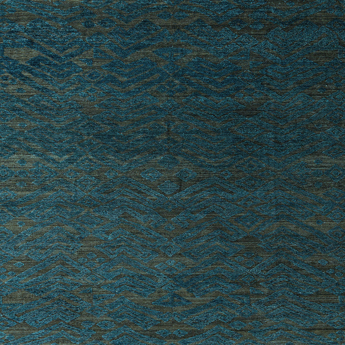 Square Abstract Light Blue Modern Rug, abs5364lblu