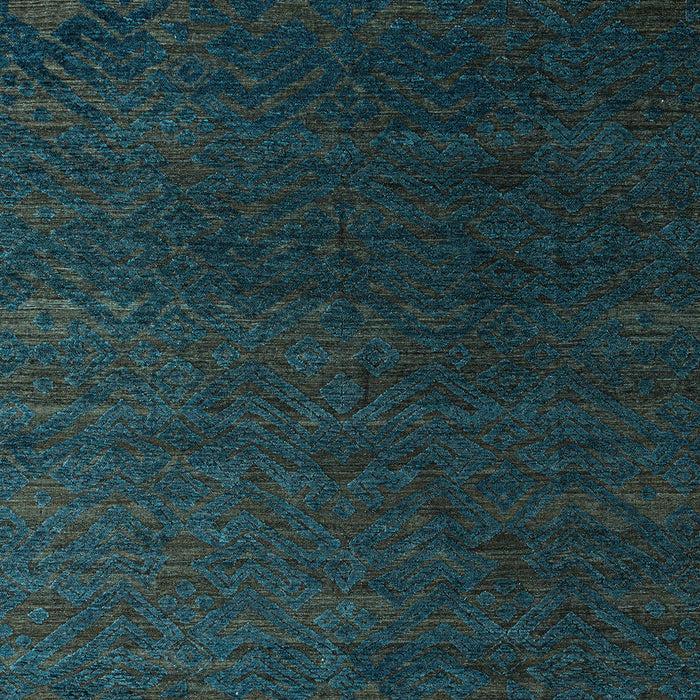 Abstract Light Blue Modern Rug, abs5364lblu