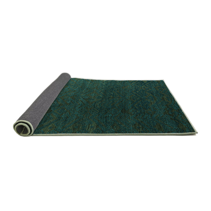 Sideview of Abstract Turquoise Modern Rug, abs5364turq