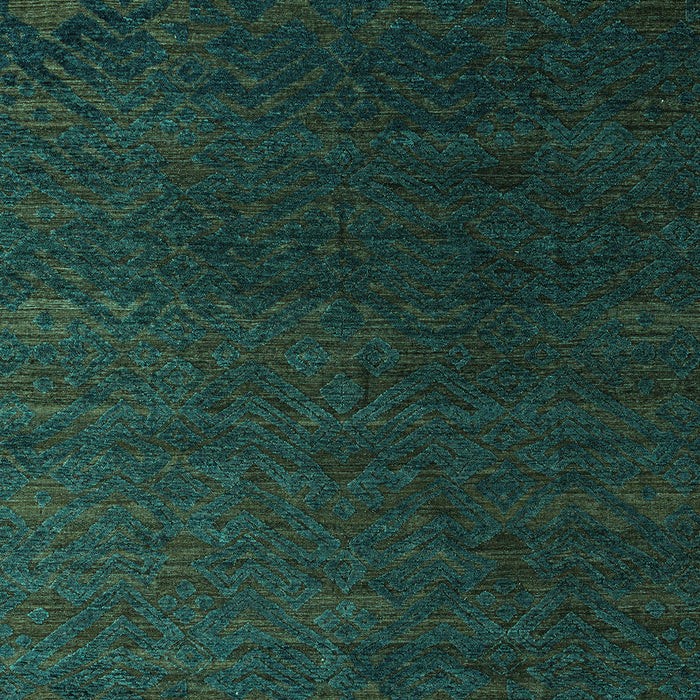 Machine Washable Abstract Turquoise Modern Area Rugs, wshabs5364turq