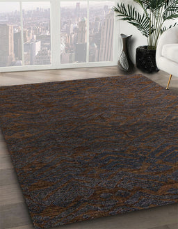 Machine Washable Abstract Coffee Brown Rug in a Family Room, wshabs5364