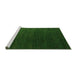 Sideview of Machine Washable Abstract Green Modern Area Rugs, wshabs5364grn