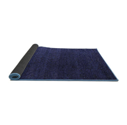 Sideview of Abstract Blue Modern Rug, abs5364blu