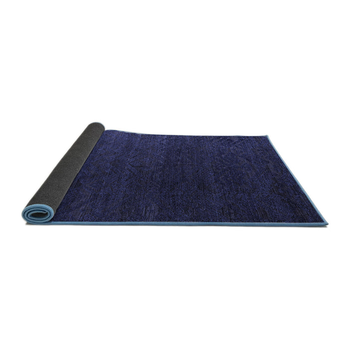 Sideview of Abstract Blue Modern Rug, abs5364blu