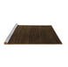 Sideview of Machine Washable Abstract Brown Modern Rug, wshabs5364brn