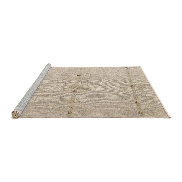 Sideview of Machine Washable Abstract Camel Brown Rug, wshabs5365