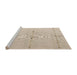 Sideview of Machine Washable Abstract Camel Brown Rug, wshabs5365