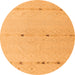 Round Solid Orange Modern Rug, abs5365org