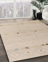 Abstract Camel Brown Solid Rug, abs5365