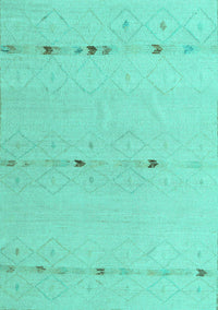 Solid Turquoise Modern Rug, abs5365turq