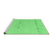 Sideview of Machine Washable Solid Emerald Green Modern Area Rugs, wshabs5365emgrn