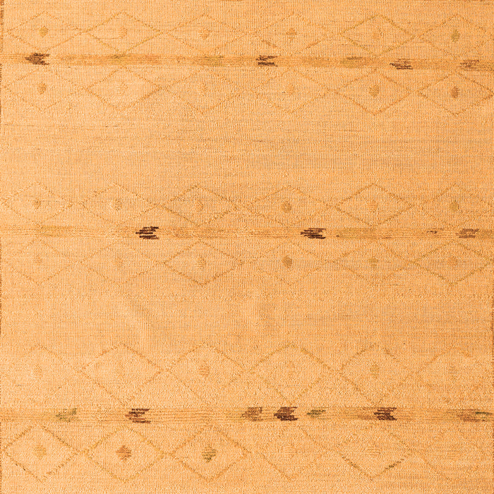 Square Solid Orange Modern Rug, abs5365org