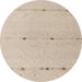 Round Abstract Camel Brown Solid Rug, abs5365