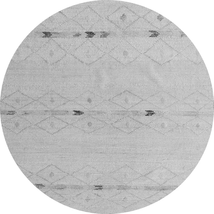 Round Solid Gray Modern Rug, abs5365gry