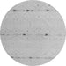 Round Solid Gray Modern Rug, abs5365gry