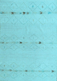 Solid Light Blue Modern Rug, abs5365lblu