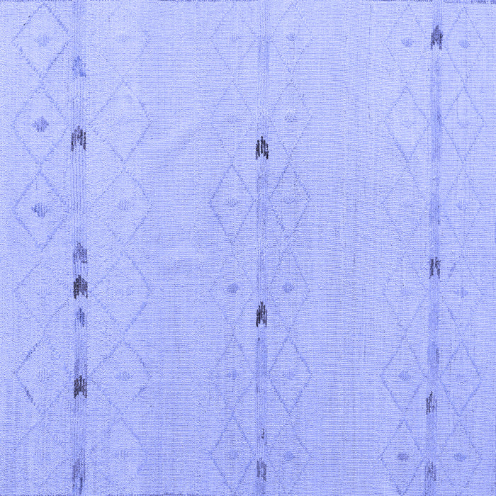 Square Machine Washable Solid Blue Modern Rug, wshabs5365blu