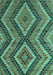 Machine Washable Abstract Turquoise Modern Area Rugs, wshabs5366turq