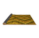 Sideview of Abstract Yellow Modern Rug, abs5366yw