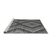 Sideview of Machine Washable Abstract Gray Modern Rug, wshabs5366gry