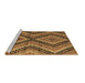 Sideview of Machine Washable Abstract Brown Modern Rug, wshabs5366brn