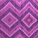 Square Machine Washable Abstract Purple Modern Area Rugs, wshabs5366pur