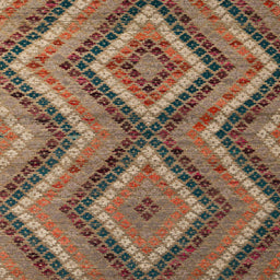 Square Abstract Orange Brown Modern Rug, abs5366