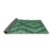 Sideview of Abstract Turquoise Modern Rug, abs5366turq