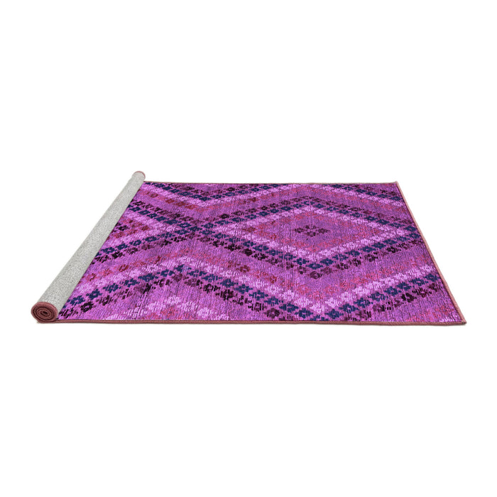 Sideview of Machine Washable Abstract Purple Modern Area Rugs, wshabs5366pur