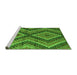 Sideview of Machine Washable Abstract Green Modern Area Rugs, wshabs5366grn