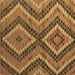 Square Machine Washable Abstract Brown Modern Rug, wshabs5366brn