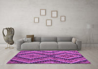 Machine Washable Abstract Purple Modern Rug, wshabs5366pur