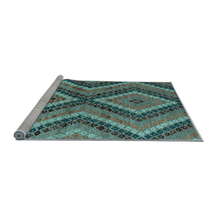 Sideview of Machine Washable Abstract Light Blue Modern Rug, wshabs5366lblu