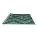 Sideview of Machine Washable Abstract Light Blue Modern Rug, wshabs5366lblu