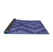 Sideview of Abstract Blue Modern Rug, abs5366blu