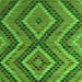 Square Machine Washable Abstract Green Modern Area Rugs, wshabs5366grn