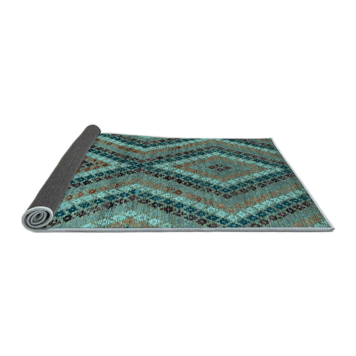 Sideview of Abstract Light Blue Modern Rug, abs5366lblu