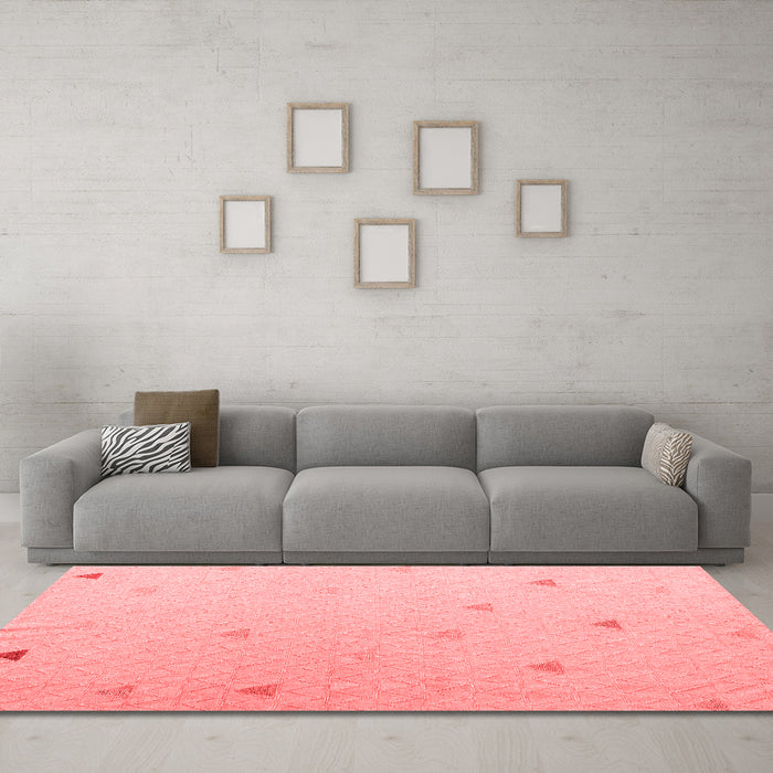Modern Red Washable Rugs