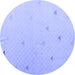 Round Solid Blue Modern Rug, abs5367blu