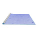 Sideview of Machine Washable Solid Blue Modern Rug, wshabs5367blu