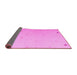 Sideview of Solid Pink Modern Rug, abs5367pnk