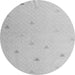 Round Solid Gray Modern Rug, abs5367gry