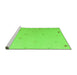 Sideview of Machine Washable Solid Green Modern Area Rugs, wshabs5367grn