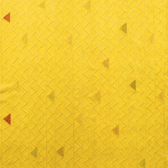 Square Solid Yellow Modern Rug, abs5367yw