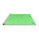 Sideview of Machine Washable Solid Emerald Green Modern Area Rugs, wshabs5367emgrn