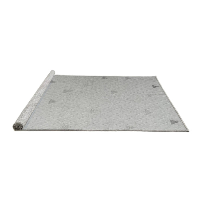 Sideview of Machine Washable Solid Gray Modern Rug, wshabs5367gry